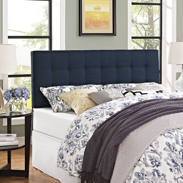 Lily Twin Fabric Headboard in Navy