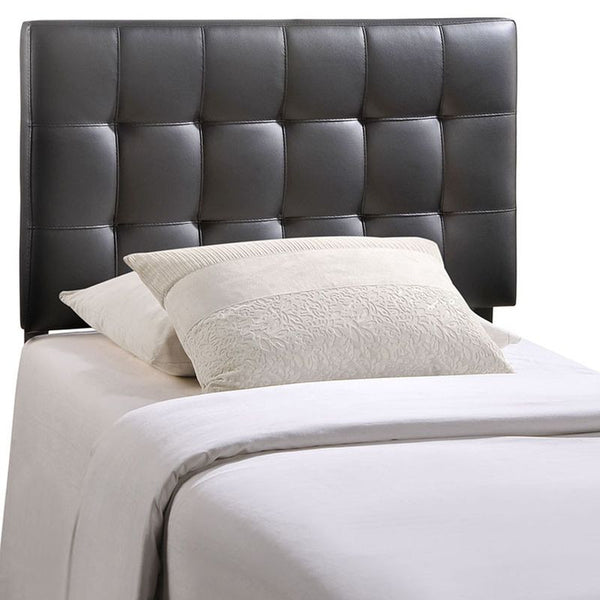 Lily Twin Vinyl Headboard in Black