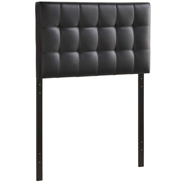 Lily Twin Vinyl Headboard in Black