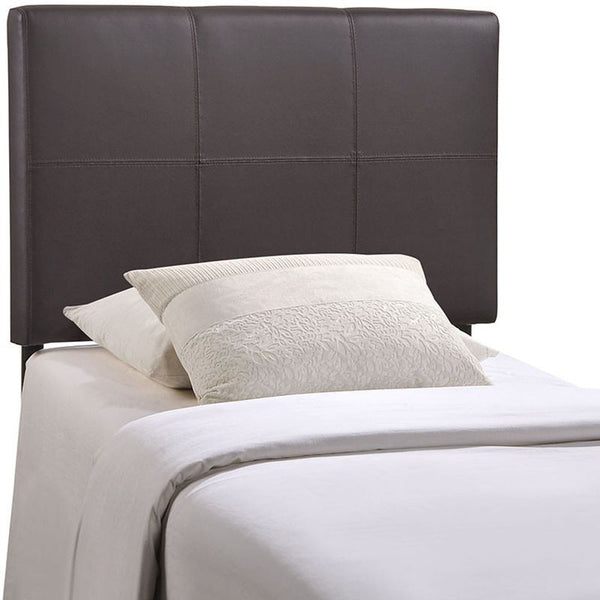 Oliver Twin Vinyl Headboard in Brown