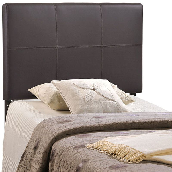 Oliver Twin Vinyl Headboard in Brown
