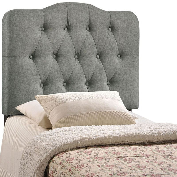 Annabel Twin Fabric Headboard in Gray