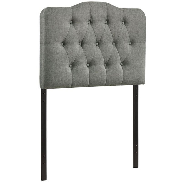 Annabel Twin Fabric Headboard in Gray