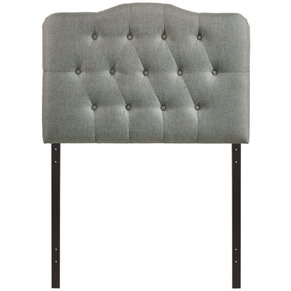 Annabel Twin Fabric Headboard in Gray