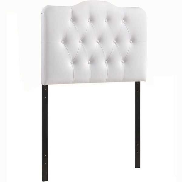 Annabel Twin Vinyl Headboard in White