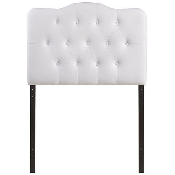 Annabel Twin Vinyl Headboard in White