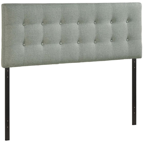 Emily Queen Fabric Headboard in Gray
