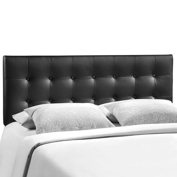 Emily Full Vinyl Headboard in Black