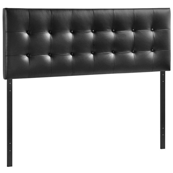 Emily Full Vinyl Headboard in Black