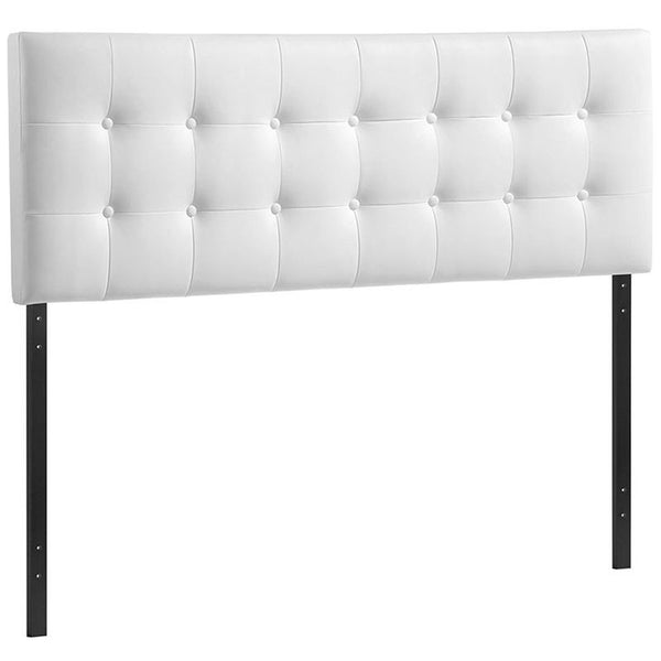Emily Full Vinyl Headboard in White