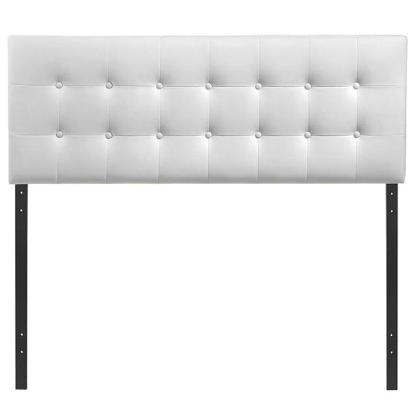Emily Full Vinyl Headboard in White
