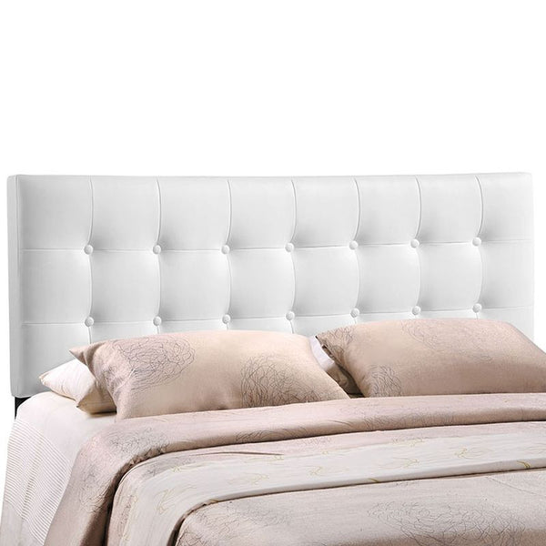 Emily Full Vinyl Headboard in White
