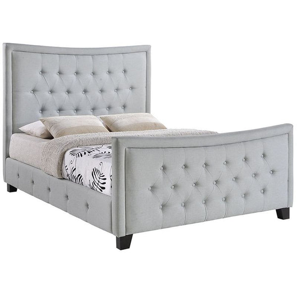 Claire Queen Bed in Sky Gray