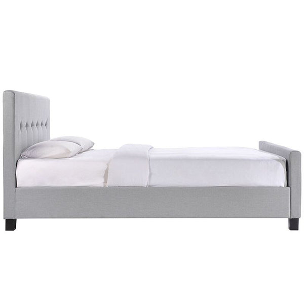 Abigail King Bed in Sky Gray