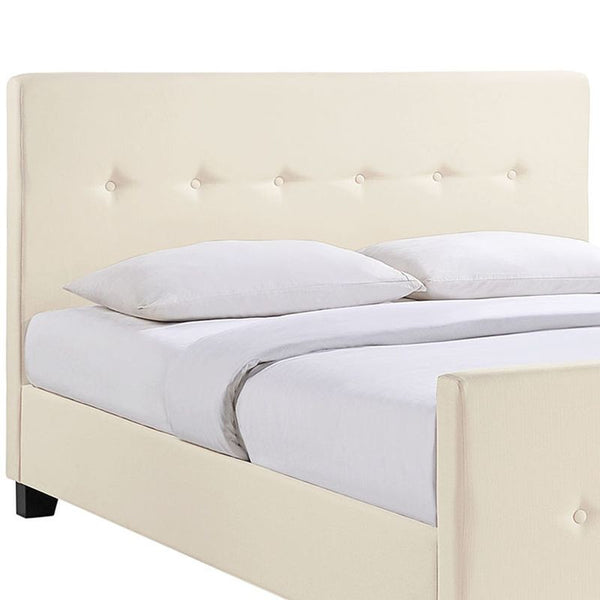 Abigail King Bed in Ivory