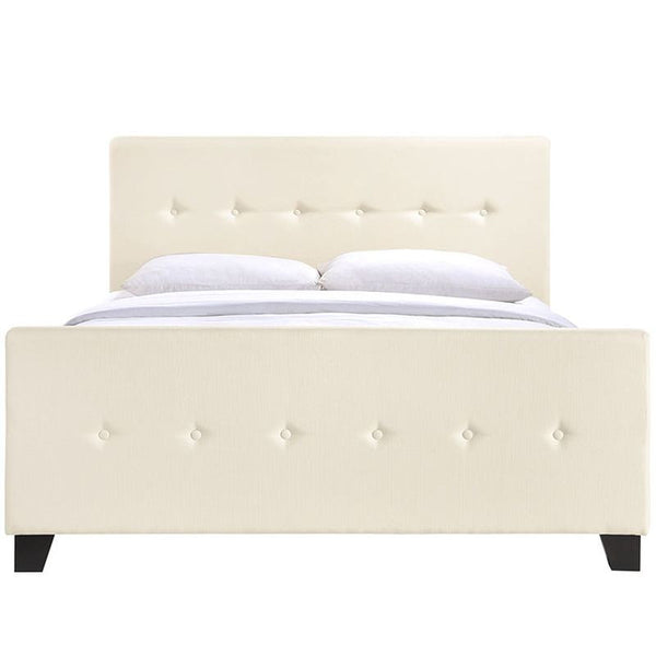 Abigail King Bed in Ivory