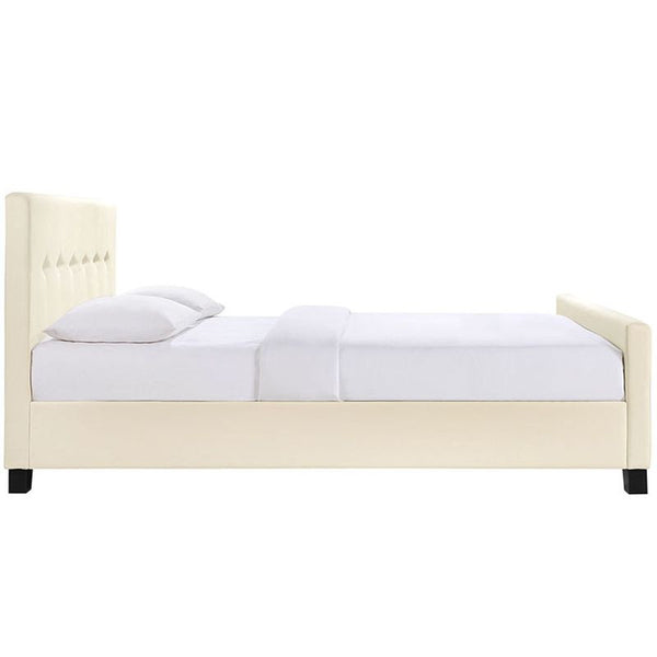 Abigail King Bed in Ivory