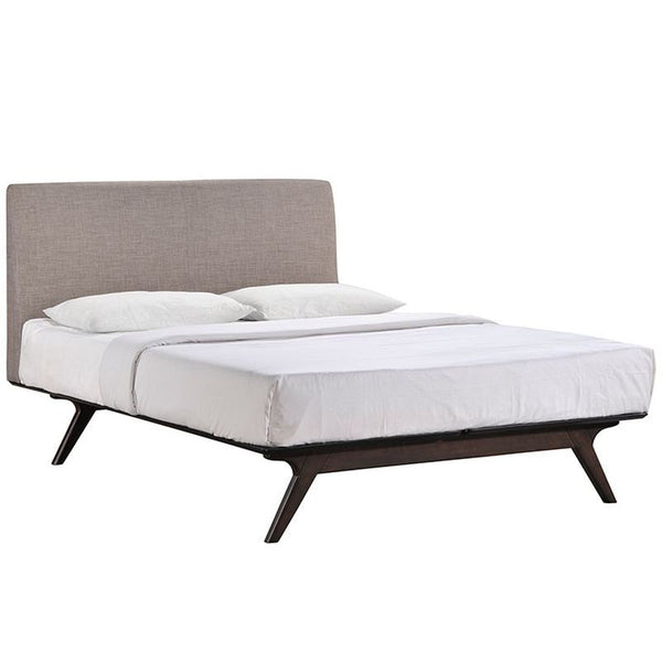 Tracy Queen Bed in Cappuccino Gray