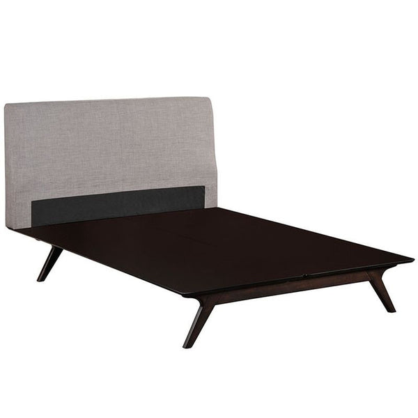 Tracy Queen Bed in Cappuccino Gray