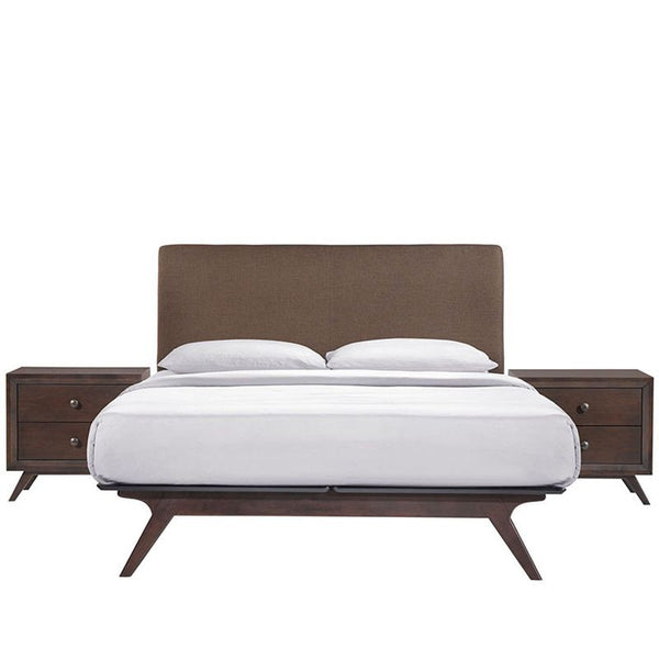Tracy 3 Piece Queen Bedroom Set in Cappuccino Brown