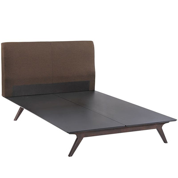 Tracy King Wood Bed in Cappuccino Brown