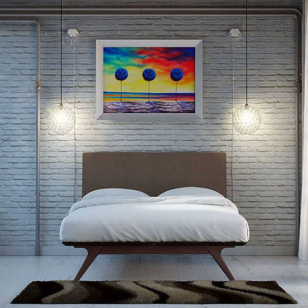 Tracy King Wood Bed in Cappuccino Brown