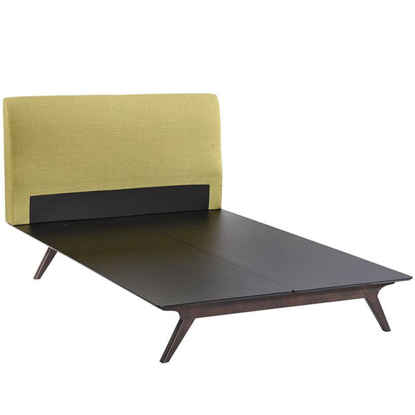 Tracy King Wood Bed in Cappuccino Green