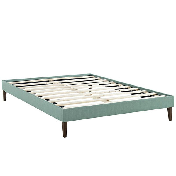 Sharon King Fabric Bed Frame with Squared Tapered Legs in Laguna