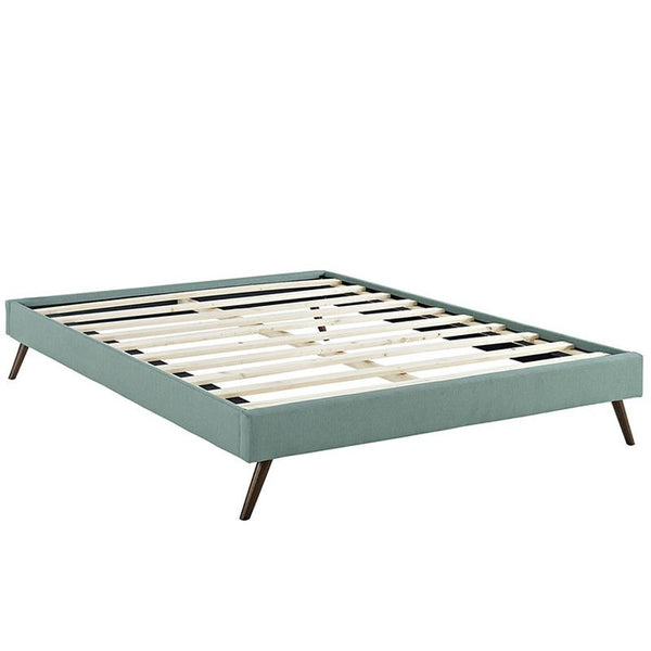 Helen Queen Fabric Bed Frame with Round Splayed Legs in Laguna