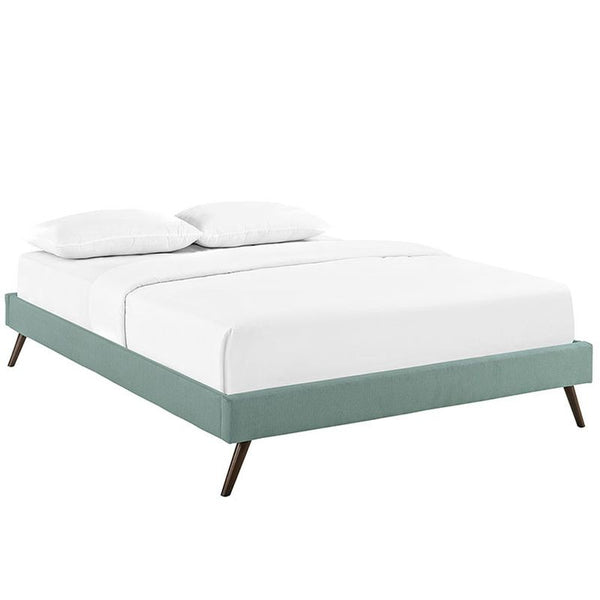 Helen Queen Fabric Bed Frame with Round Splayed Legs in Laguna