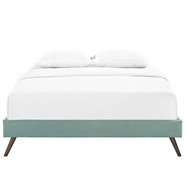 Helen Queen Fabric Bed Frame with Round Splayed Legs in Laguna