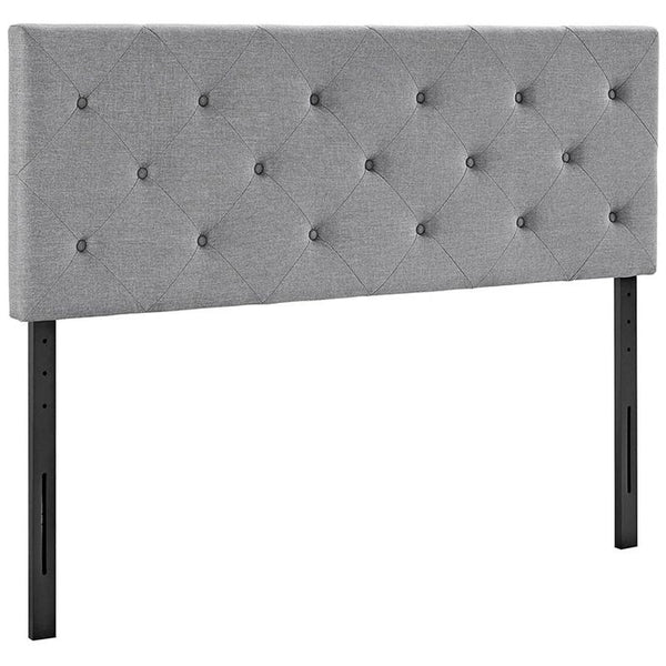 Terisa Full Fabric Headboard in Light Gray