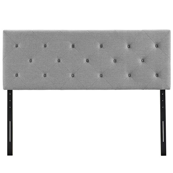 Terisa Full Fabric Headboard in Light Gray