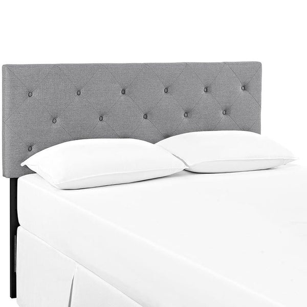 Terisa Full Fabric Headboard in Light Gray