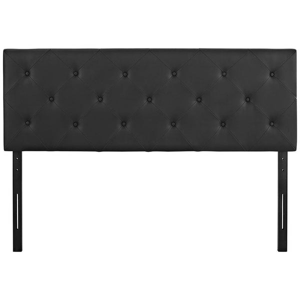 Terisa Queen Vinyl Headboard in Black