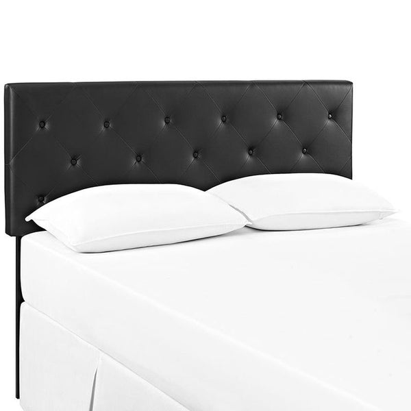 Terisa King Vinyl Headboard in Black