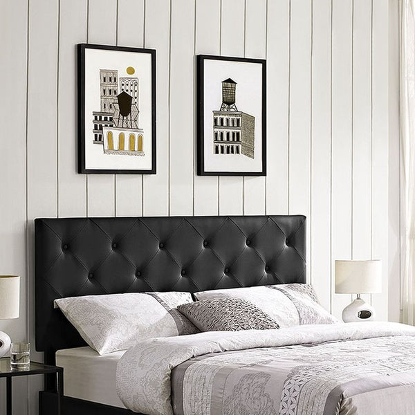Terisa King Vinyl Headboard in Black