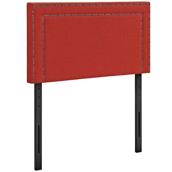 Jessamine Twin Fabric Headboard in Atomic Red