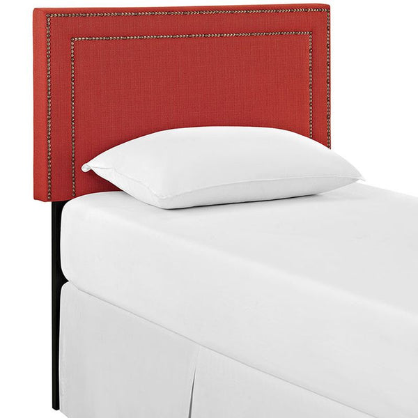 Jessamine Twin Fabric Headboard in Atomic Red