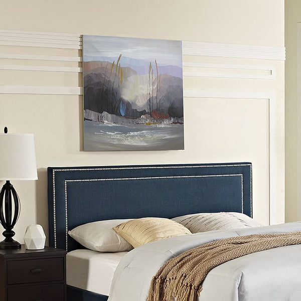Jessamine Full Fabric Headboard in Azure