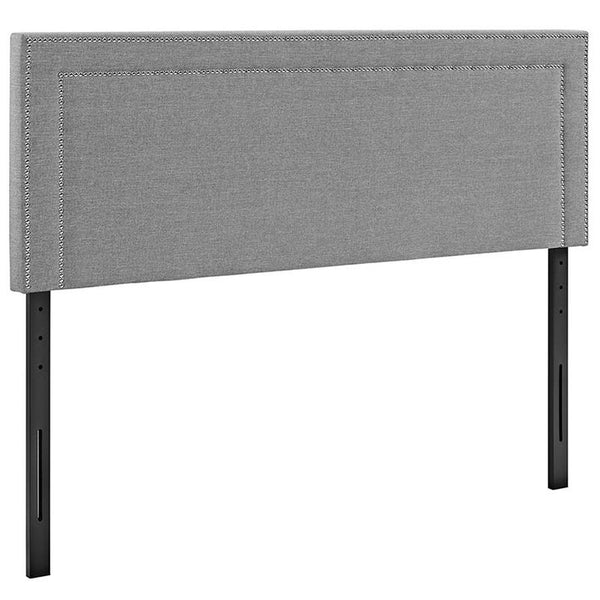 Jessamine Full Fabric Headboard in Light Gray