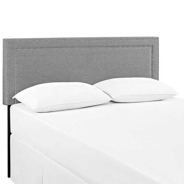 Jessamine Full Fabric Headboard in Light Gray