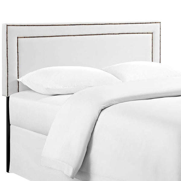 Jessamine Queen Vinyl Headboard in White