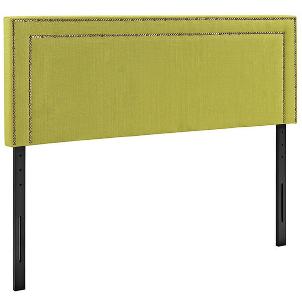 Jessamine Queen Fabric Headboard in Wheatgrass