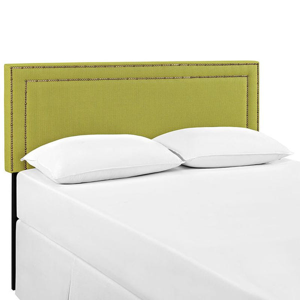 Jessamine Queen Fabric Headboard in Wheatgrass