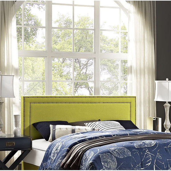 Jessamine Queen Fabric Headboard in Wheatgrass
