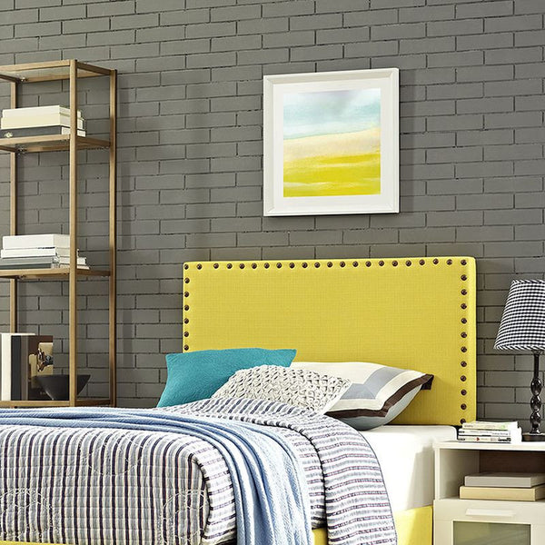 Phoebe Twin Fabric Headboard in Sunny