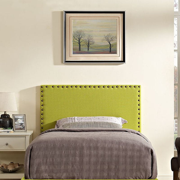 Phoebe Twin Fabric Headboard in Wheatgrass
