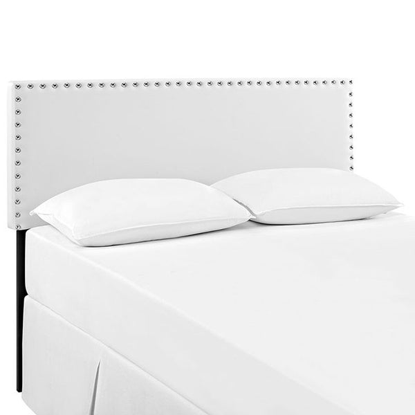 Phoebe King Vinyl Headboard in White
