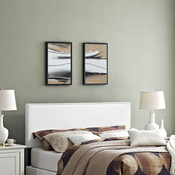 Phoebe King Vinyl Headboard in White
